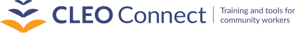 CLEO Connect logo and slogan